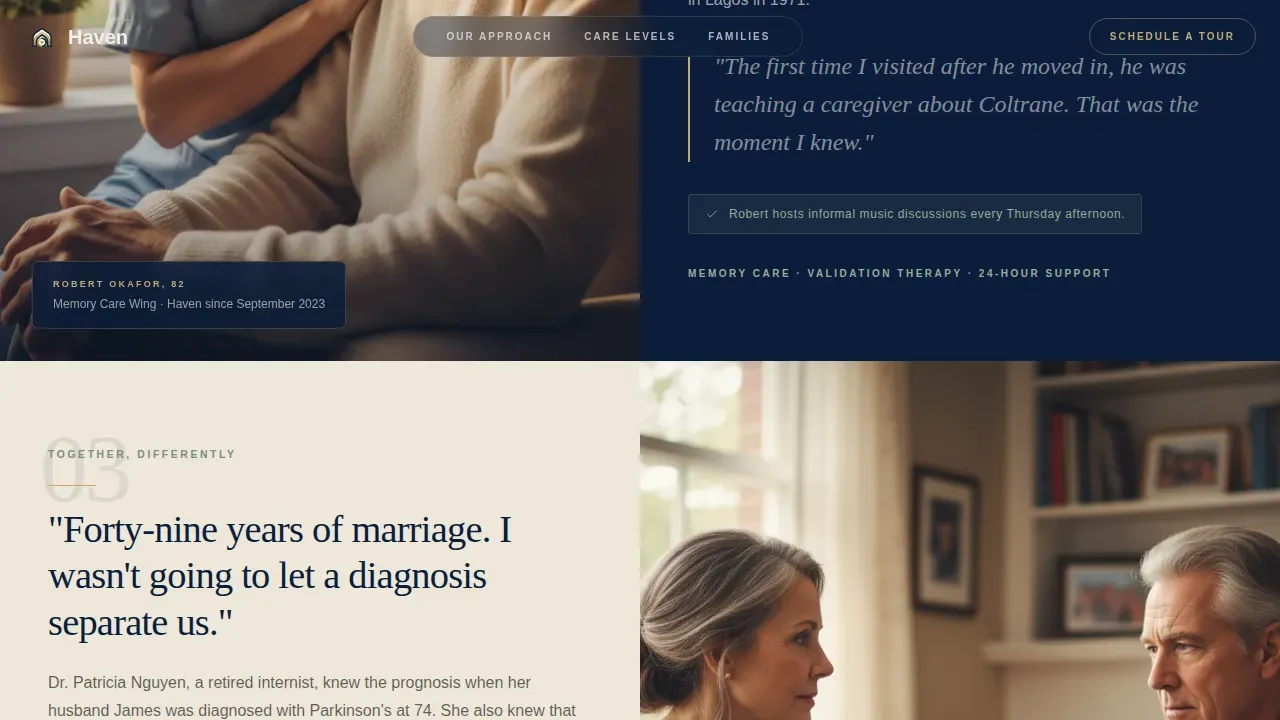 Trusted Senior Living Landing Page Template