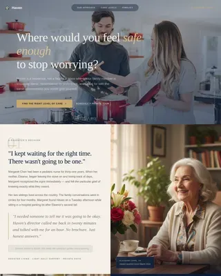 Trusted Senior Living Landing Page Template