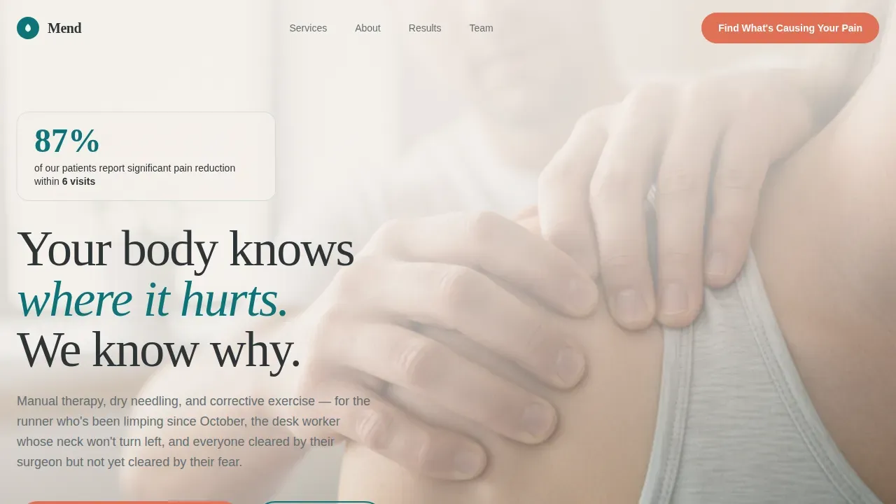 Evidence-Based Physical Therapy Landing Page Template