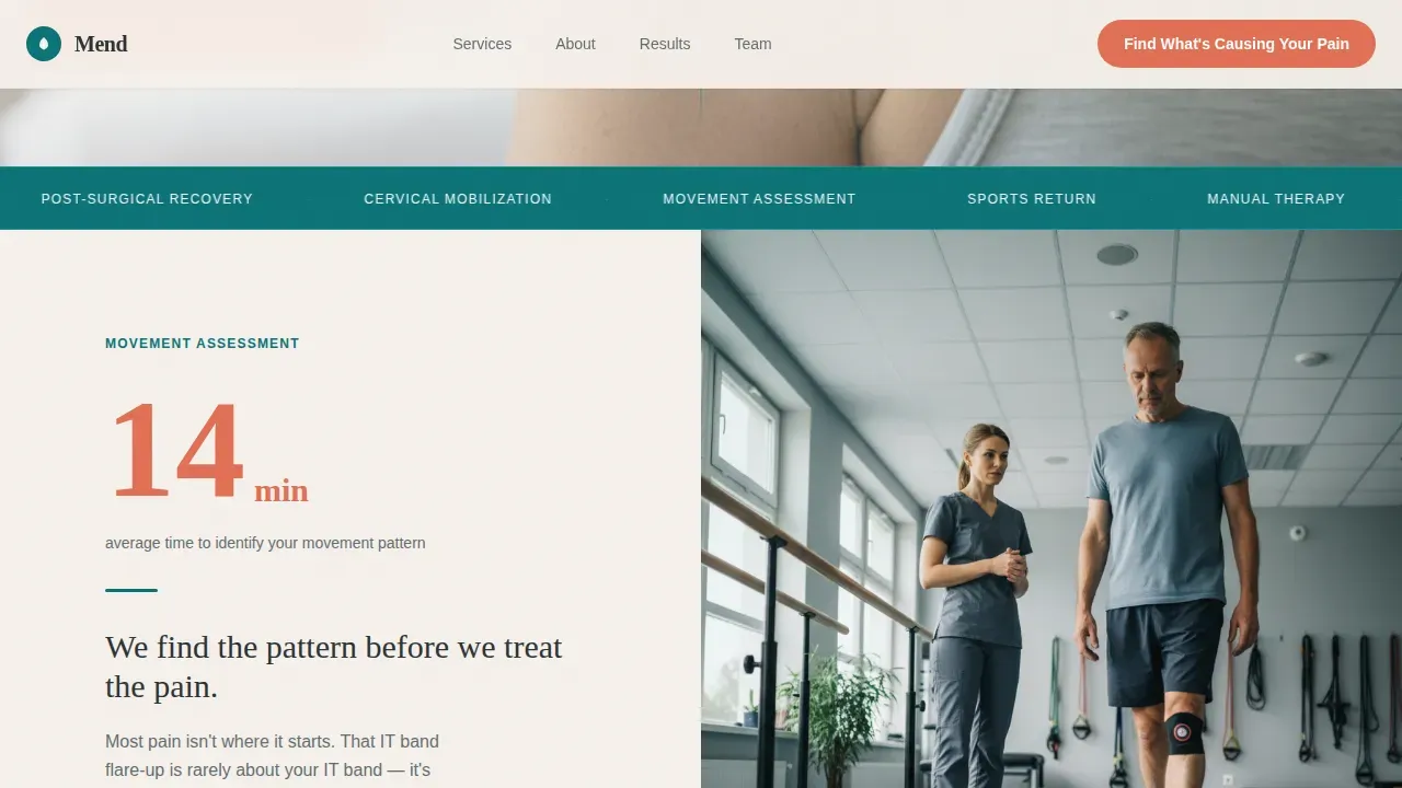 Evidence-Based Physical Therapy Landing Page Template