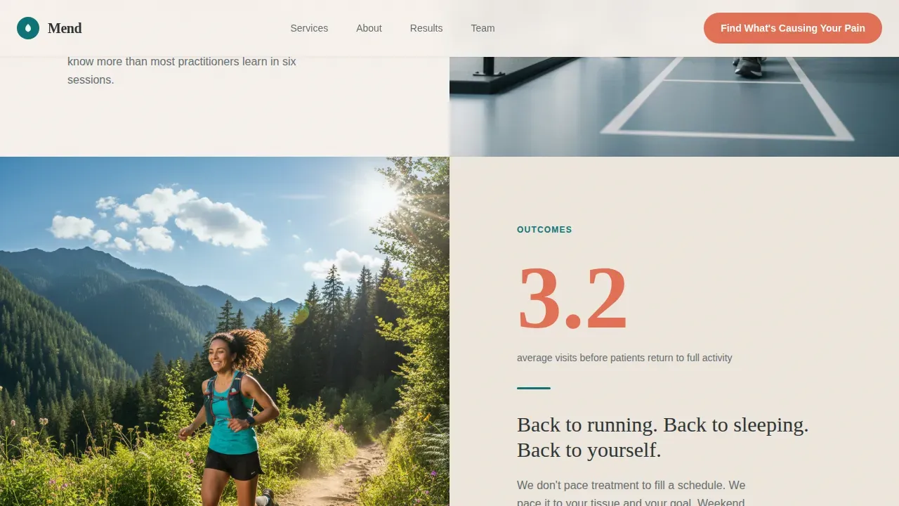 Evidence-Based Physical Therapy Landing Page Template