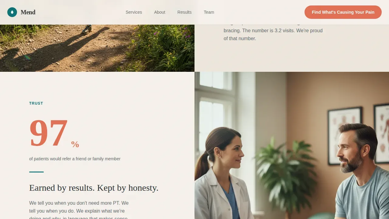 Evidence-Based Physical Therapy Landing Page Template