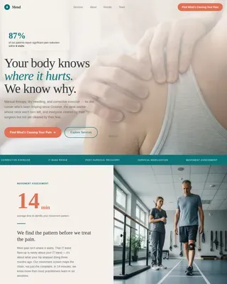 Evidence-Based Physical Therapy Landing Page Template