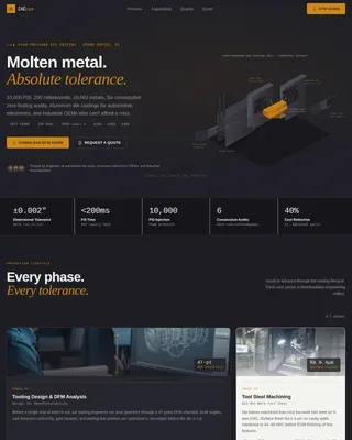 Manufacturing Processes Professional Website Template
