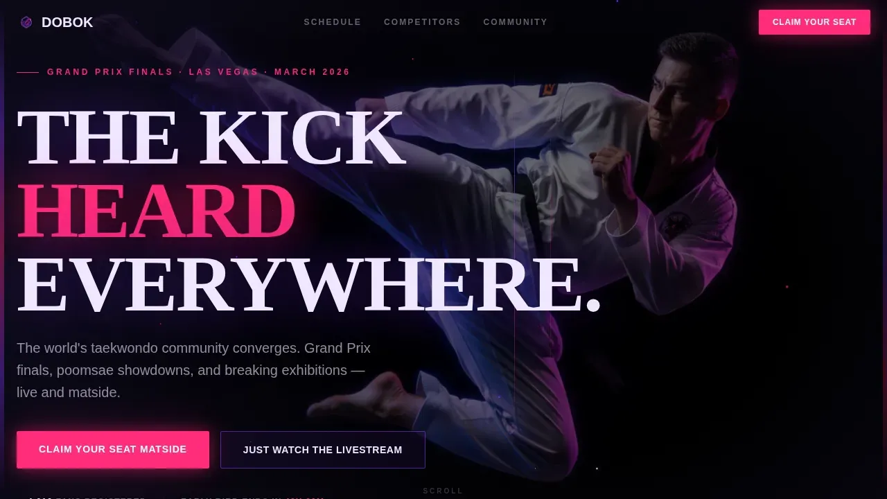 Taekwondo Professional Website Template