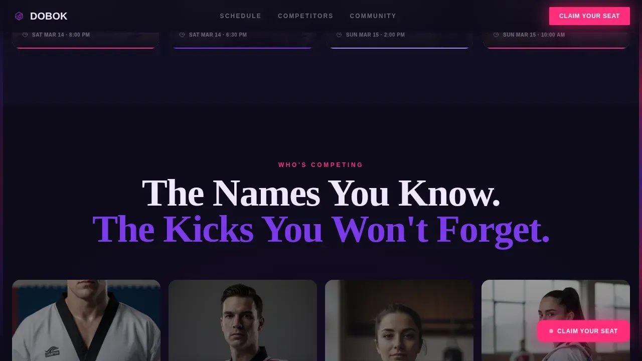 Taekwondo Professional Website Template