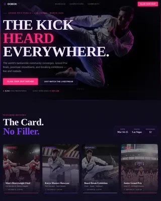 Taekwondo Professional Website Template