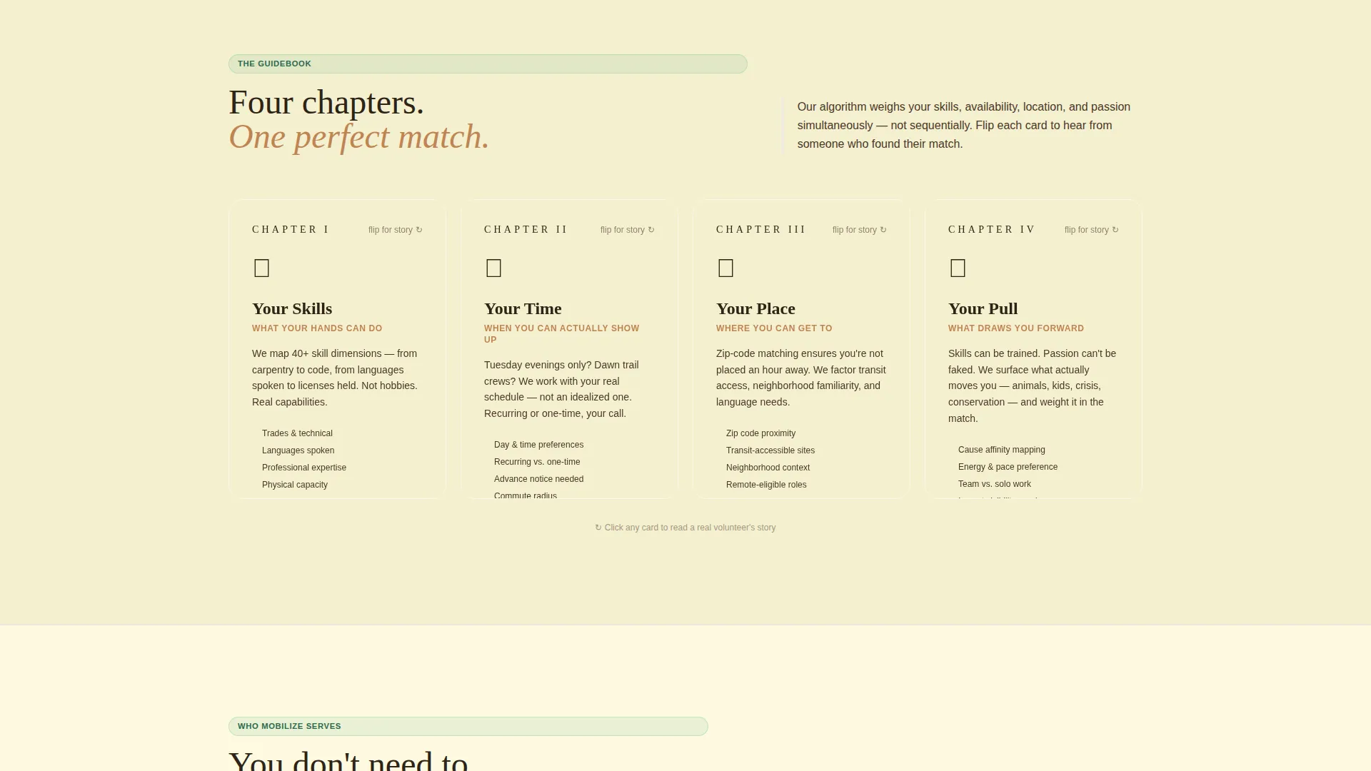 Volunteer Matching Platform Landing Page Template