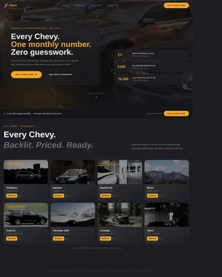 Premium Chevrolet Leasing | Free Website Template | Rocket