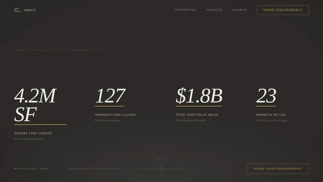 Premier Warehouse Landing Page Template