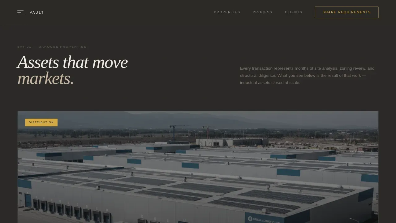 Premier Warehouse Landing Page Template