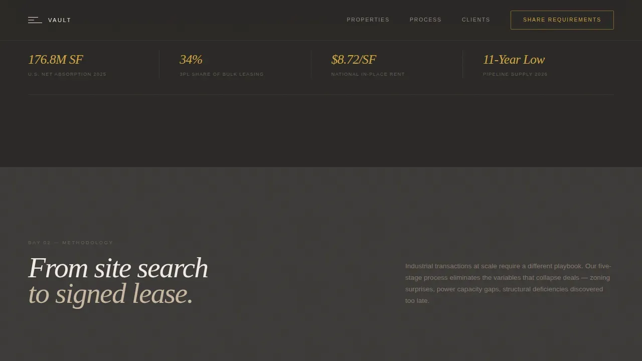 Premier Warehouse Landing Page Template
