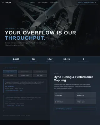 Premium Motorcycle Repair Landing Page Template