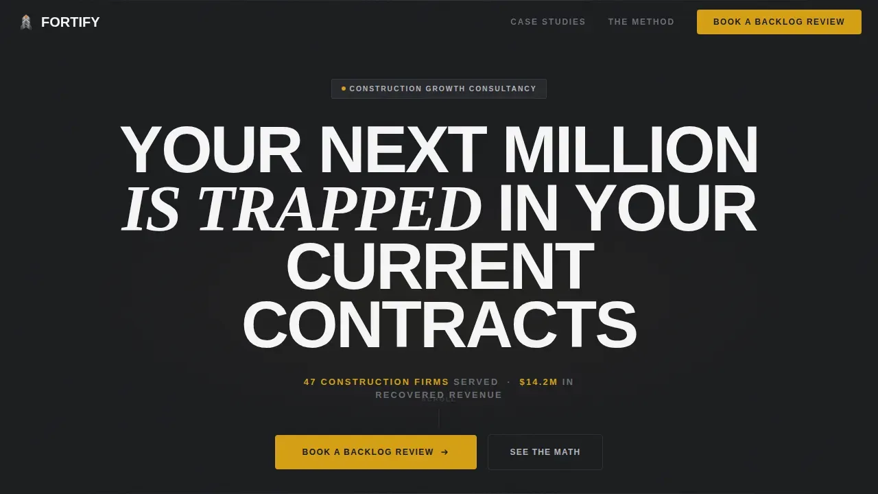 Expert Construction Strategy Landing Page Template