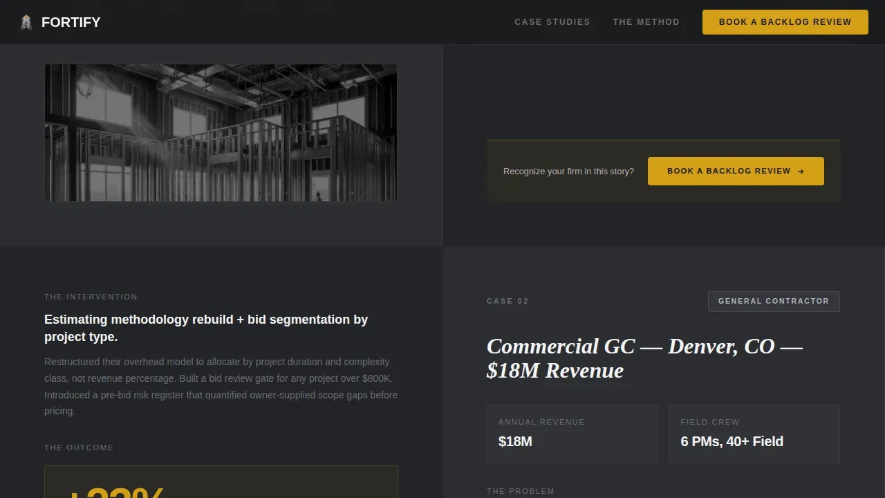 Expert Construction Strategy Landing Page Template
