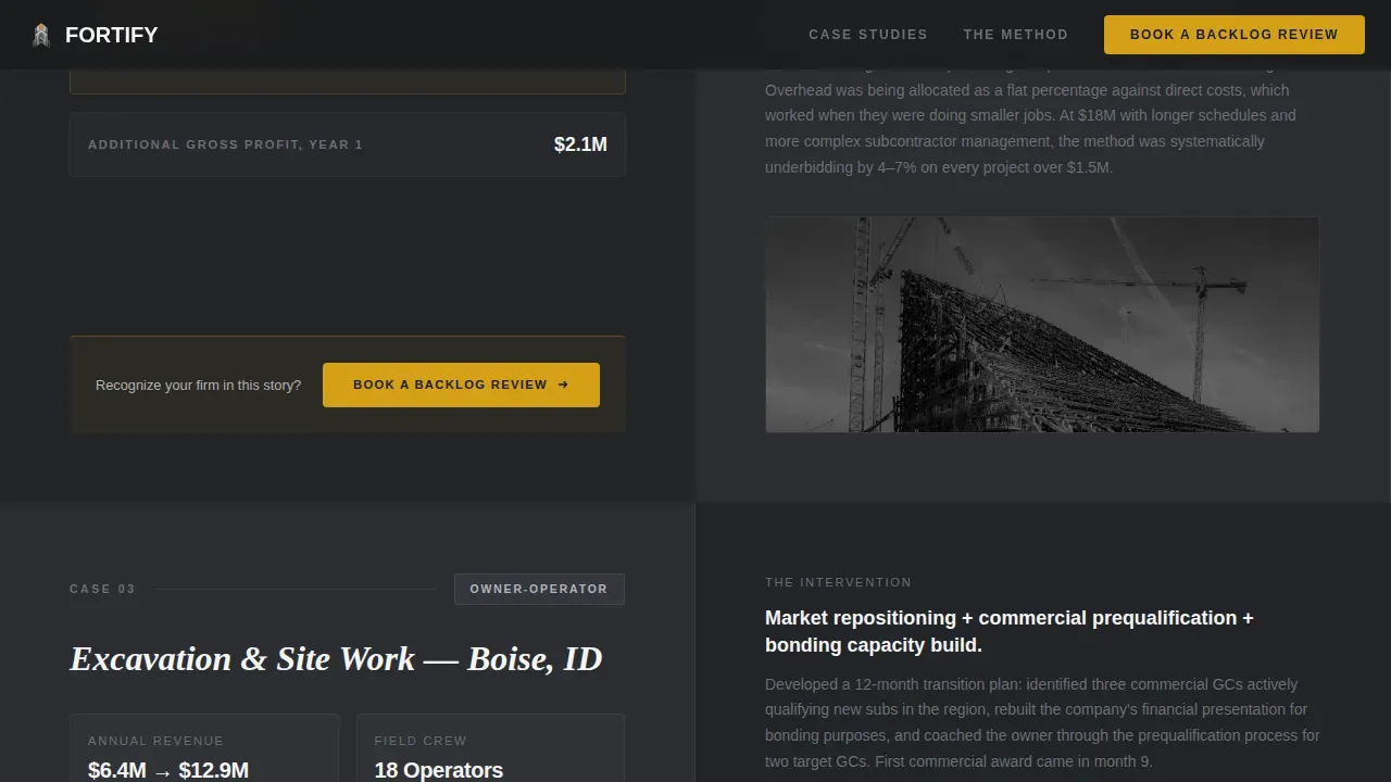 Expert Construction Strategy Landing Page Template