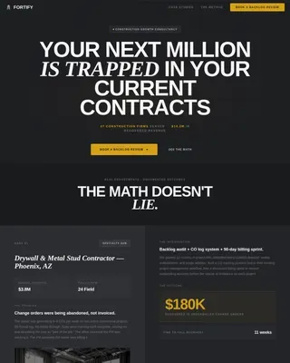 Expert Construction Strategy Landing Page Template