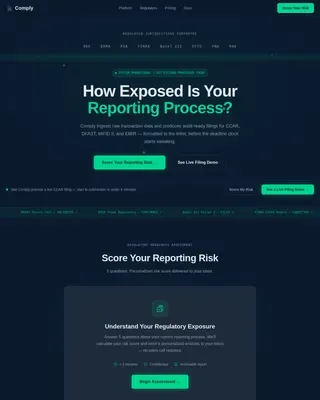 Intelligent Regulatory Hub Landing Page Template