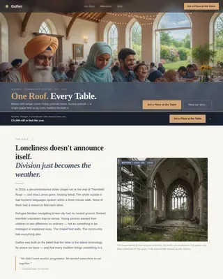 Fundraising Landing Page Template for Multi-Faith Centers
