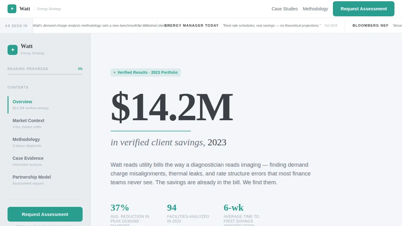 Energy Strategy Consultant Landing Page Template