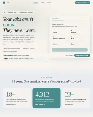 Endocrinologist Booking Website Template