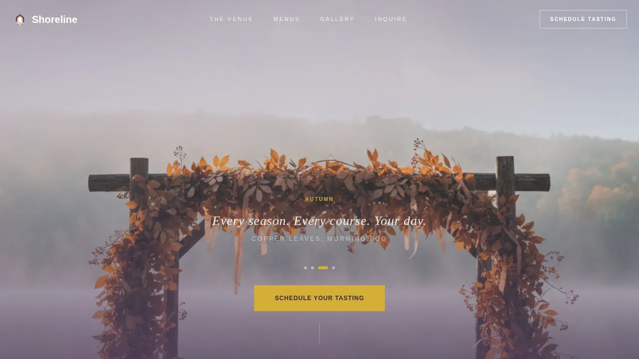 Premium Wedding Venue Landing Page Template
