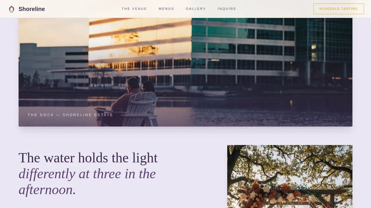 Premium Wedding Venue Landing Page Template