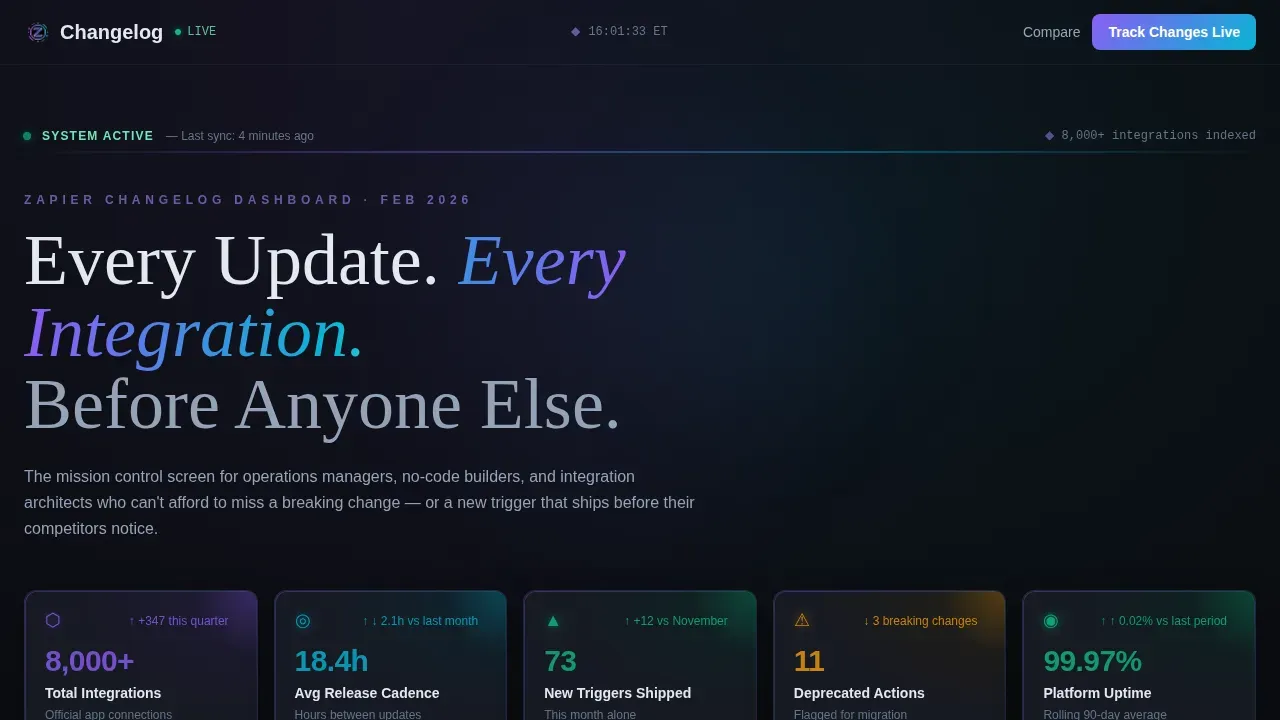 Live Tracker Updates | Free Website Template | Rocket