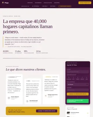 Professional Pest Management Landing Page Template