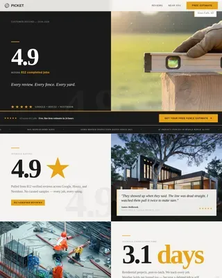 Fence Builder Landing Page Template
