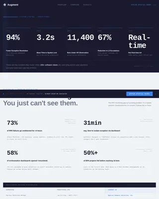 AR-Enhanced RPA Comparison Table Landing Page Template