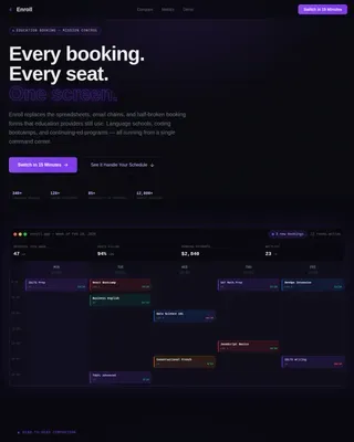 Data-Driven Learning Platform Landing Page Template