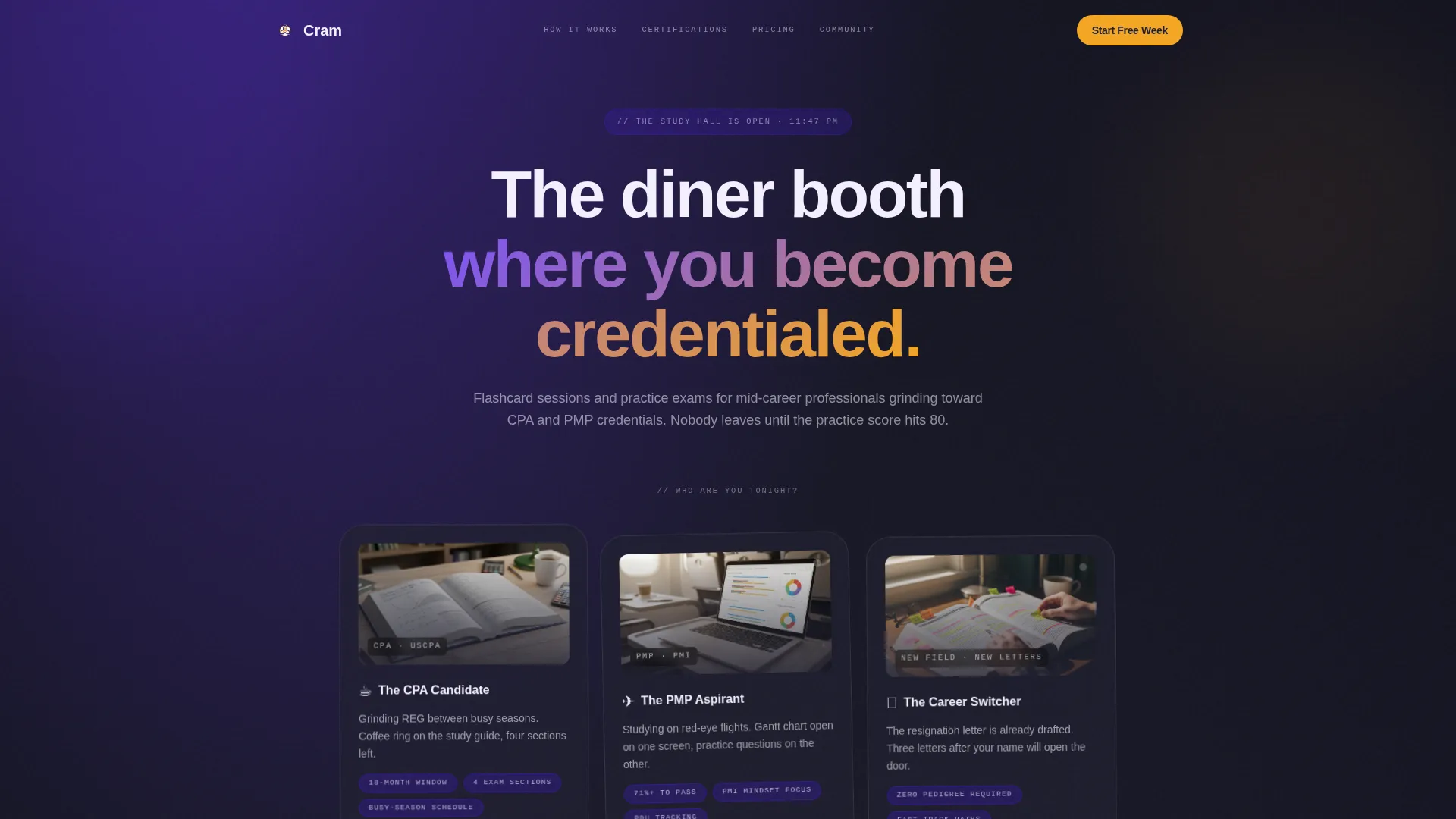 Professional Certification Prep Landing Page Template
