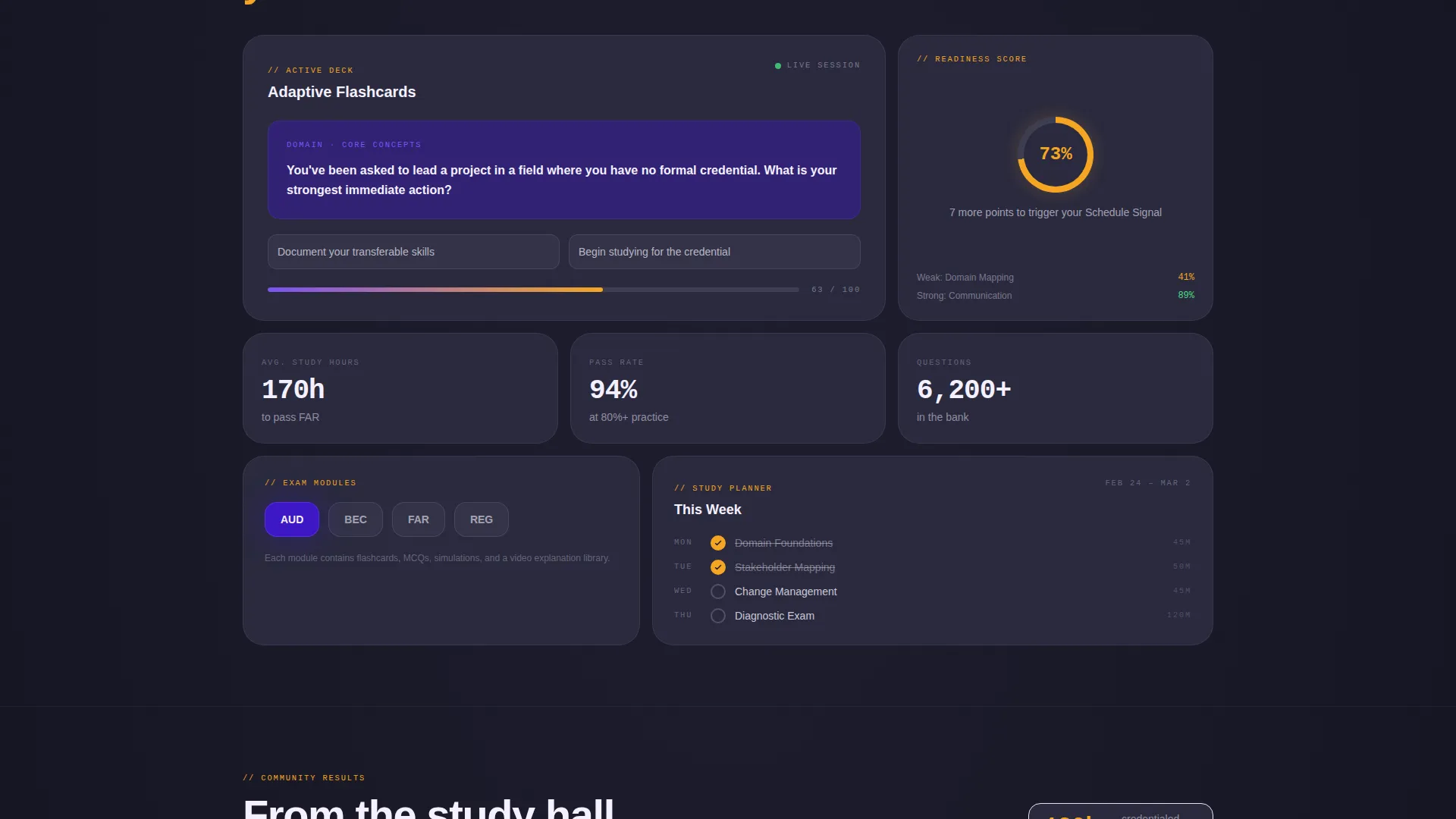 Professional Certification Prep Landing Page Template