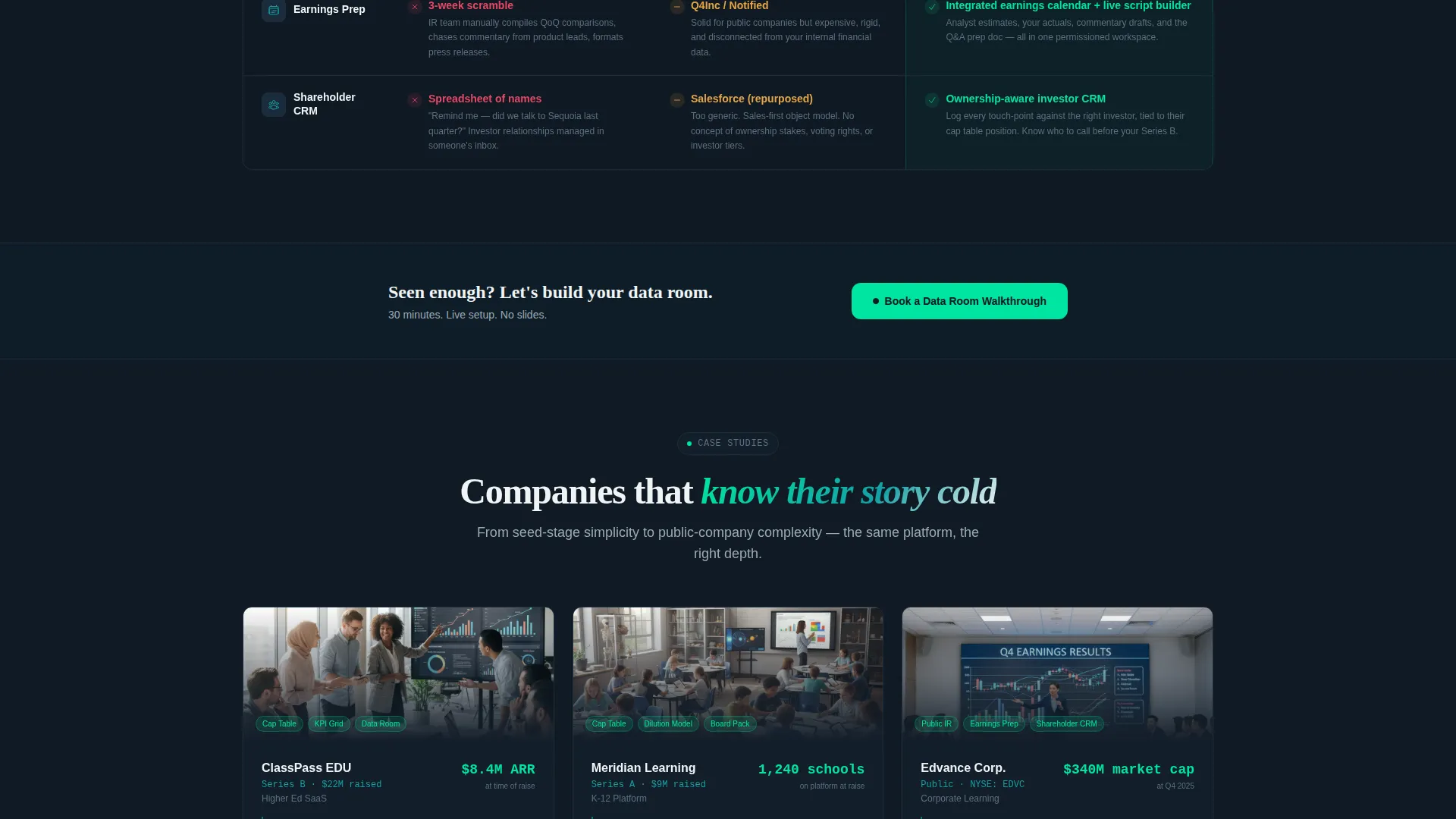 Edtech Investor Relations Landing Page Template