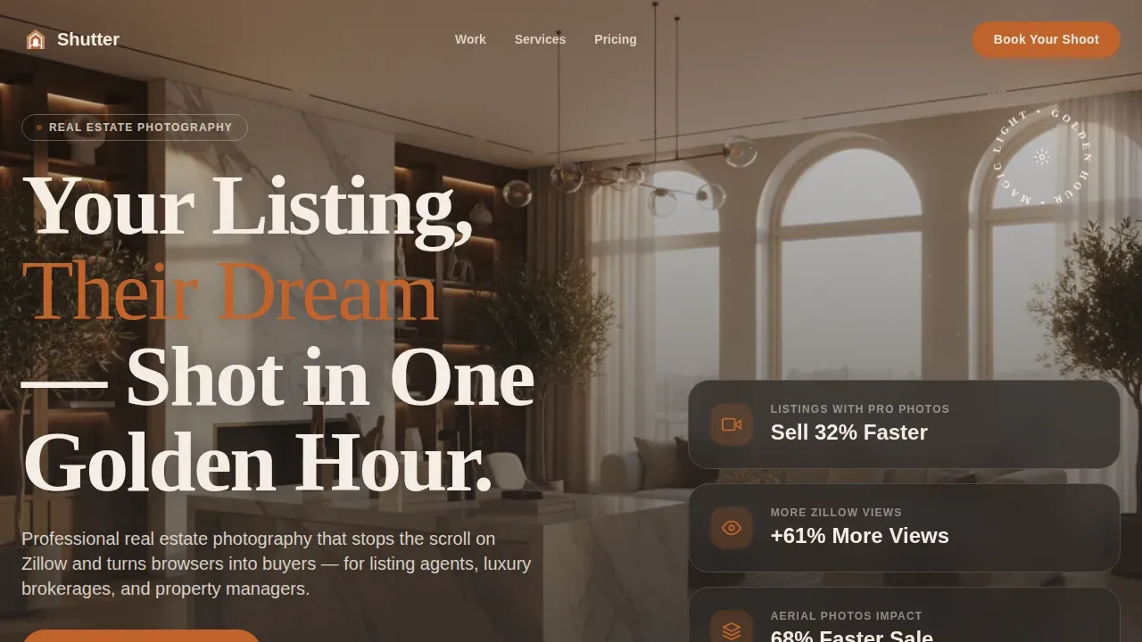 Professional Property Photography Landing Page Template