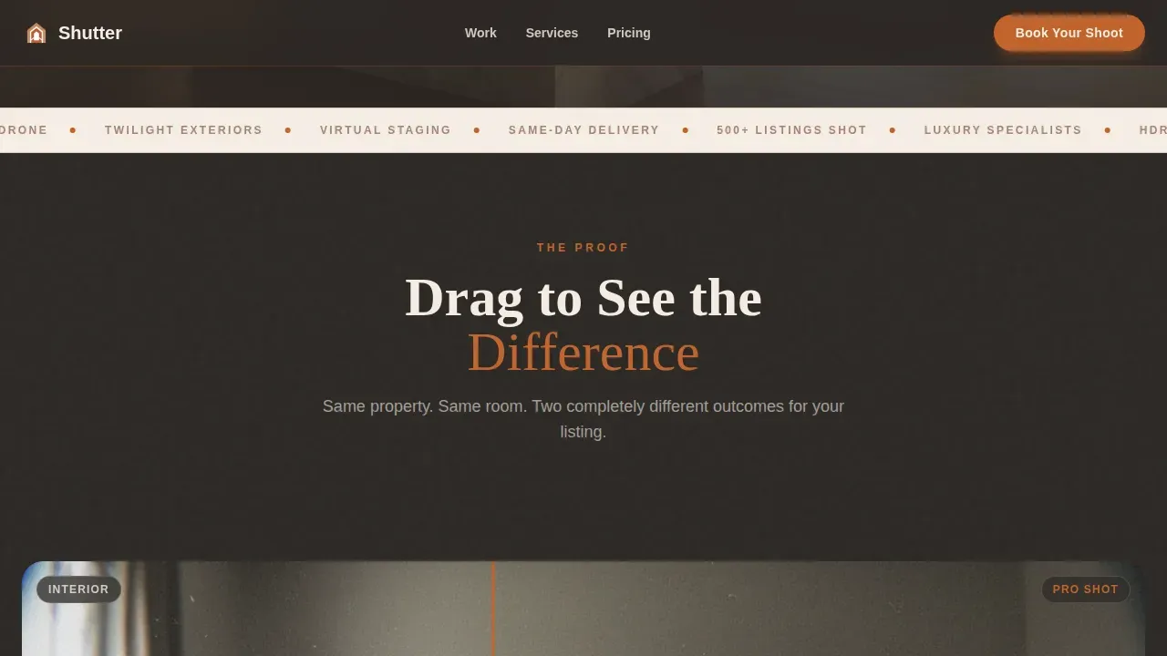 Professional Property Photography Landing Page Template