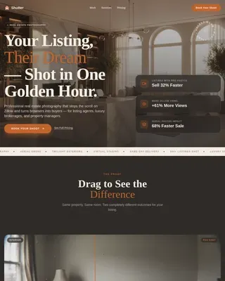 Professional Property Photography Landing Page Template