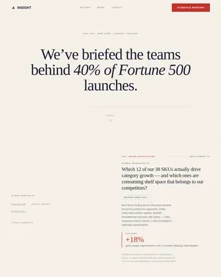 Executive Market Intelligence Landing Page Template