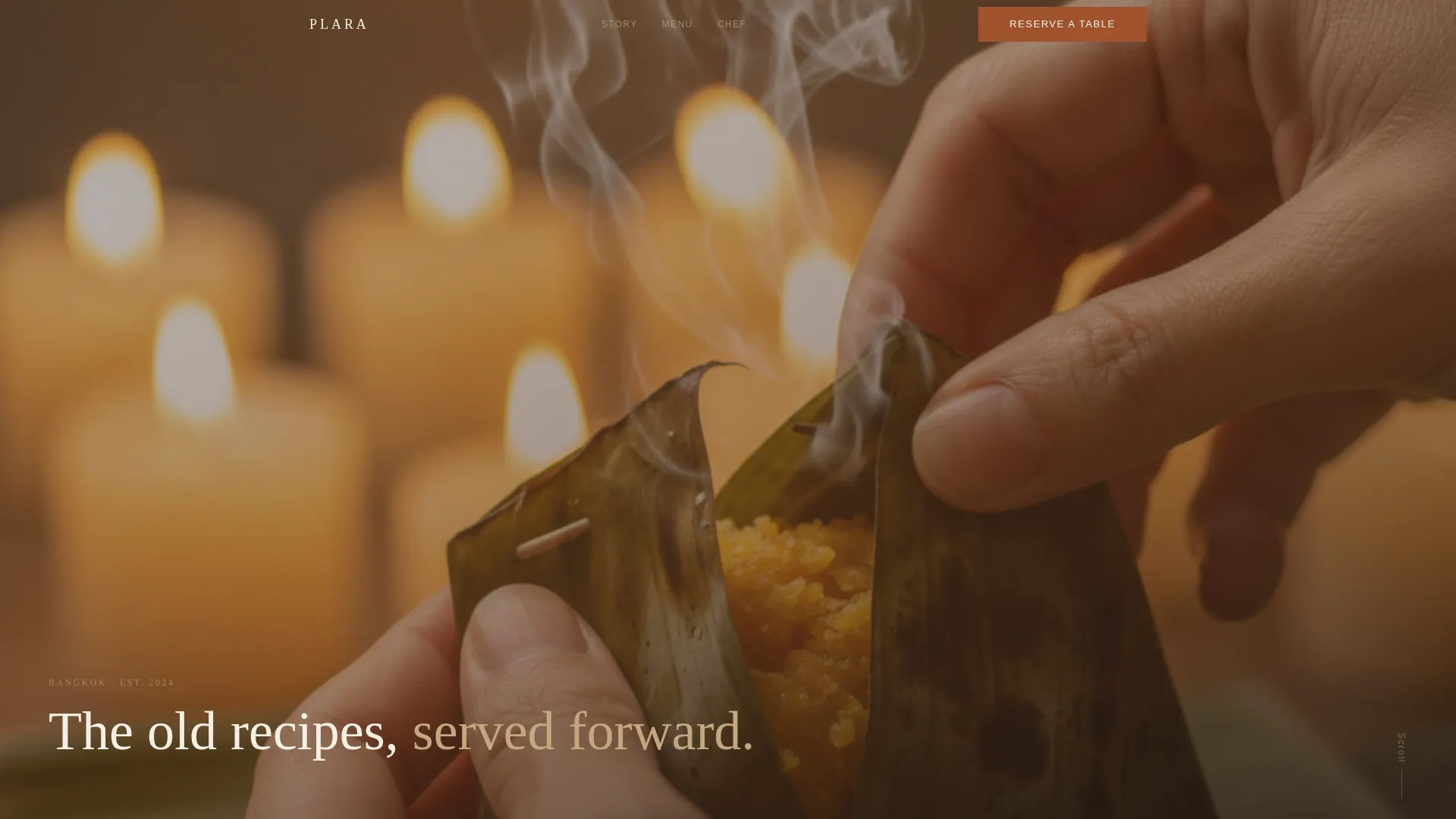 Thai Fine Dining Landing Page Template