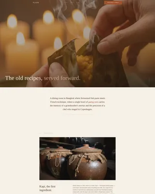 Thai Fine Dining Landing Page Template