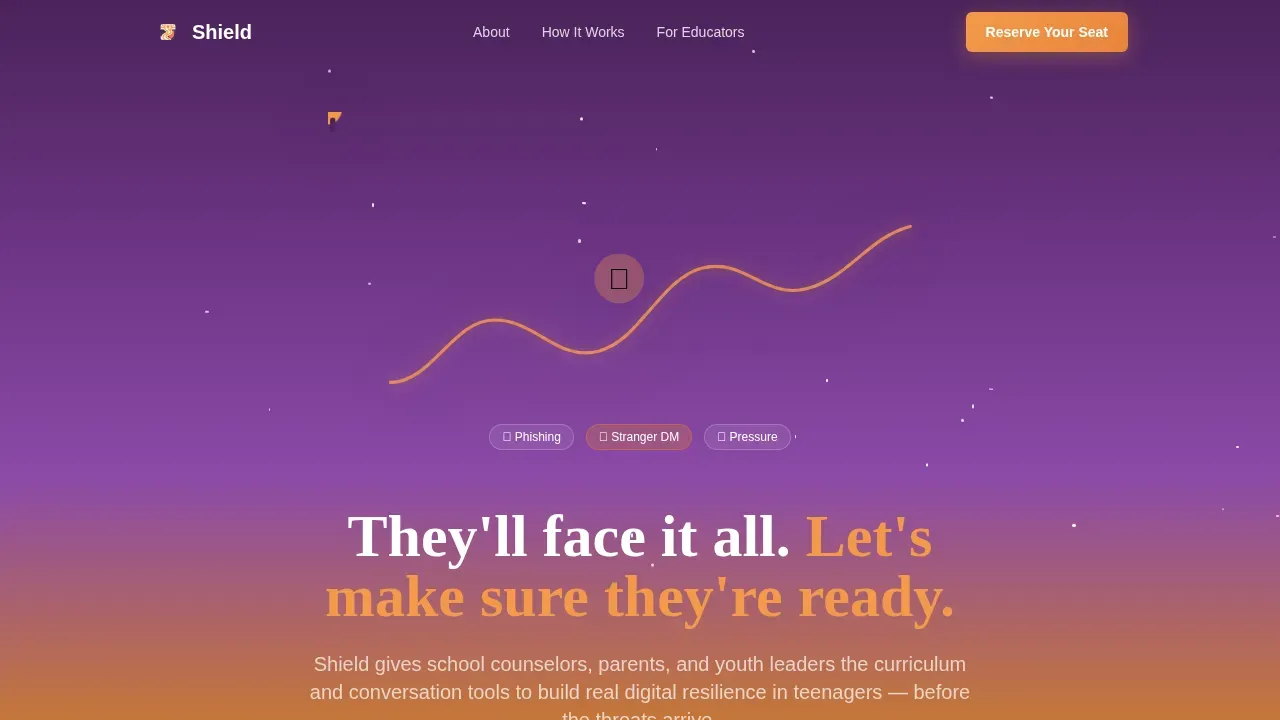 Protective Youth Digital Safety Landing Page Template