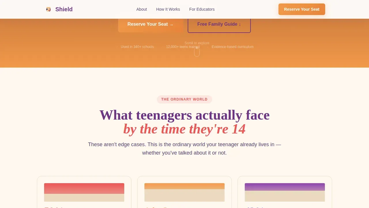 Protective Youth Digital Safety Landing Page Template