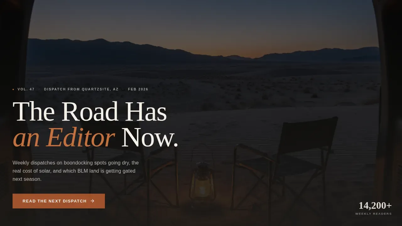 Van Life & Nomad Content Blog Website Template