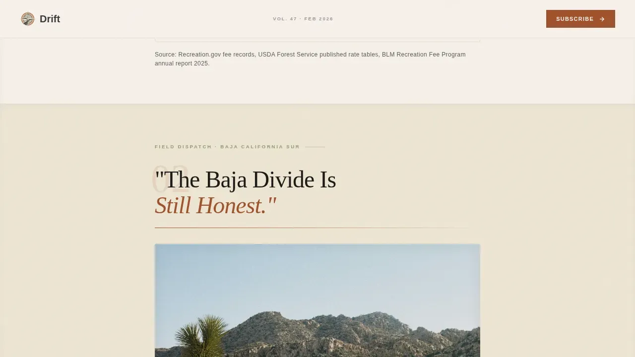 Van Life & Nomad Content Blog Website Template