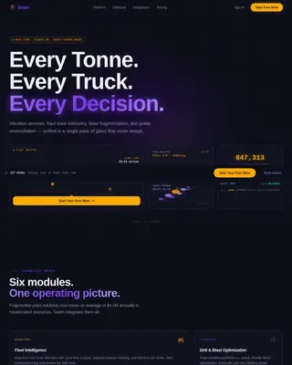 Live Extraction Analytics Landing Page Template