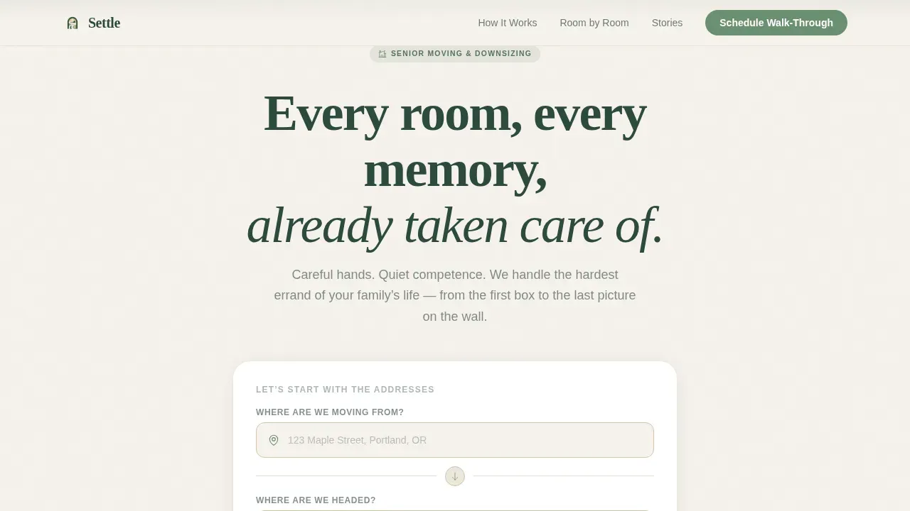 Moving & Relocation Booking Website Template