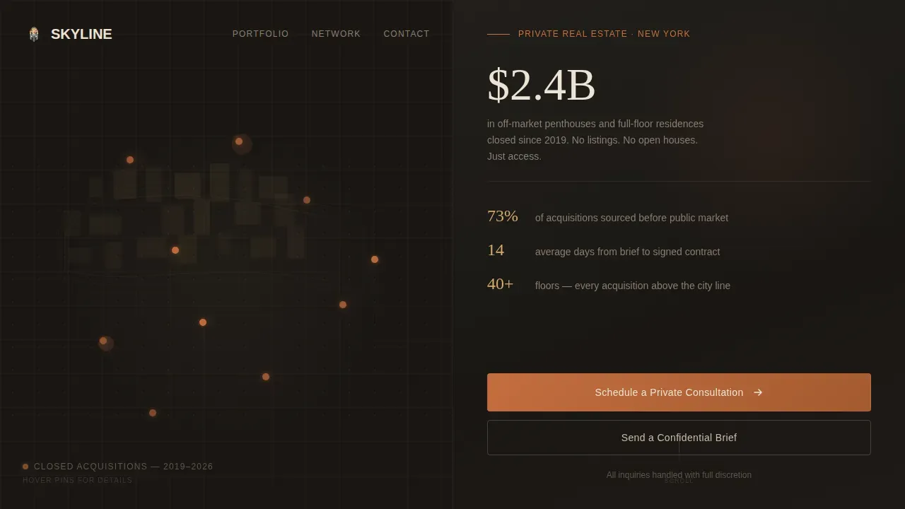 Luxury Real Estate Agent Landing Page Template