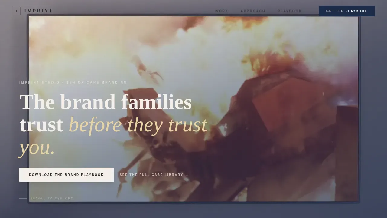 Compassionate Senior Care Branding Landing Page Template