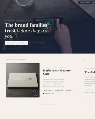 Compassionate Senior Care Branding Landing Page Template